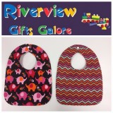 Reversible Bib - Elephants & Chevron Reversible Bib - Elephants & Chevron